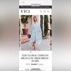 Blue floral vici maxi dress